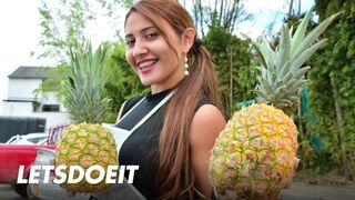 Forró utcai felvétel és intenzív szex Melissa Lujannal