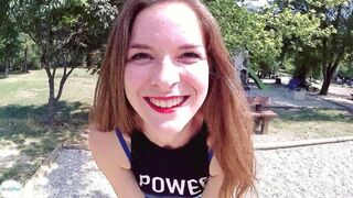 Forró sétányi 35 fokban Alice-szel a régióban, csábító csattanós zárral a videó végén