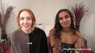 Dögös Milf Vad Ujjazása és Interracial Csapás a Kétségbeesett Castingon