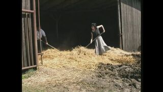Dina Pearl a tanyán nyújt forró szájmukkot a hatalmas farkaknak